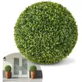 VEVOR Buchsbaumkugel, 584 mm, Formschnitt-Ball, Kunstpflanze, Dekopflanze, Buchskugel, einfache Montage für Veranda, Außenterrasse, Garten, Balkon, Hinterhof & Innenbereich, Zuhause, Hochzeit