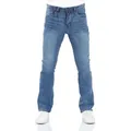 riverso Bootcut-Jeans Herren Jeanshose RIVFalko Boot Cut Fit Denim Hose mit Stretch blau 38W / 32L