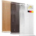Sol Royal Holzjalousie SolDecor JH3 Jalousie aus Holz in Weiß - 60x130 cm Tür- und Fensterjalousie Holz umweltschonend produziert - Jalousien Blickschutz Fenster 3,5 cm breite Lamellen