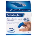 Detectaplast Wundverband, selbstklebender Verband für Wunden und Verletzungen, wasserfeste Pflaster Rolle für den Umgang mit Lebensmitteln, super elastisch, 6cm x 1m
