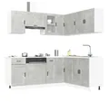 vidaXL Schrankmodule 11-tlg. Küchenschrank-Set Porto Betongrau Holzwerkstoff