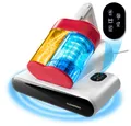 CLEANmaxx Matratzenreinigungsgerät Milbensauger Rotation mit UV-C-Licht & HEPA-Filter für Allergiker, 400 W, beutellos, Handstaubsauger für Matratzen, Ultraschall- & Wärmefunktion