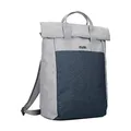Zwei Rolltop-Rucksack Benno BE260 wasserabweisender Laptop-Rucksack 16/18 L robustes Material viele Fächer + Schlüsselband + Flaschenhalter, perfekt für Freizeit, Uni, Büro, zeitloses Design (blue)