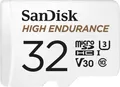 SanDisk High Endurance Monitoring microSDHC-Karte 32GB Class 10, UHS-I, UHS-Class 3, v30 Video Speed Class inkl. SD-Adapter