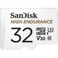 High Endurance microSDHC Speicherkarte 32 GB Adapter (Für Dash Cams und private