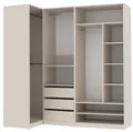 Marmex Möbel Mehrzweckschrank TRES SET P Graubeige Cashmere 100/201x206x51 cm