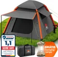 ELONEO aufblasbares Zelt für 2-4 Personen mit Vordach & Luftpumpe, Camping Zelt wasserdicht, Luftzelt Ultraleicht, Inflatable Tent, Glamping Zelt mit gratis LED Licht