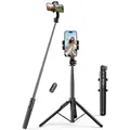 Selfie-Stick, Teleskopstange für Smartphones mit Ständer und Bluetooth-Fernbedie