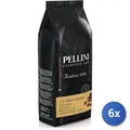 6x Multipack Pellini N 3 Caffe Bohnen Gran Aroma 1 kg