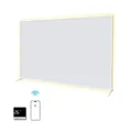 SHX Premium Infrarot Heizung mit WIFI 1200W, 15-22 qm, Decken- oder Wandmontage, Standgerät, dimmbare Ambiente Beleuchtung, Fernbedienung, Fenstererkennung, LED Display, Carbon Crystal PET Oberfläche