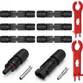 Solarstecker 6 Paar PV Stecker für 4mm2 6mm2 Solar Kabel Steckverbinder SET