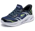 Skechers Meteor-Lights Brisk-Beams, Jungen Sneaker, Navy,
