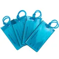 4er-Pack Kofferanhänger | Flexibler Gepäckanhänger für Koffer, Taschen und Gepäck | Adressanhänger | Namensschilder aus PVC | Luggage Tags | Blau