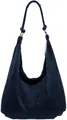 Caspar Schultertasche Damen Vintage Leder Tasche Hobo Bag - CLASSIC LINE - Modell No.617, 100% italienisches Veloursleder, samtig weich, angenehmer Tragekomfort