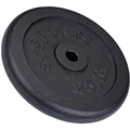 ScSPORTS 25 kg Hantelscheibe Guss, Gewicht für Lang- und Kurzhantel-Stangen, 30/31 mm Bohrung