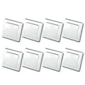 DELPHI 8er Set Wechsel-Schalter weiß 250V~/ 10A