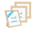 PHOTOLINI Bilderrahmen 3er Set modern mit bruchsicherem Acrylglas, Holz MDF, Fotos & Poster, für 3 Bilder (3er Set), Posterrahmen 10x10 cm quadratisch, zum Aufhängen & Aufstellen
