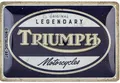 Relief-Blechschild "Triumph Motorcycles" - 30x20cm - Emaille Motorrad Werbung