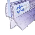 DQ-PP Duschdichtung 60cm – für 6mm - 8mm Glastür Stärke – UK03 – Wasserablaufprofil Wasserabweisprofil – Duschabdichtung Duschwand – Ersatzteile für Duschkabine – Transparent