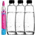 SodaStream CQC Reservezylinder für 60 Liter inkl. 3x 1 Liter DUO Glaskaraffen