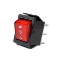 Wippenschalter rot, 2-polig, 250V/15A, Umschalter