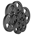Marbo Sport Tri-Grip gummierte Hantelscheiben Guss Set 30kg / 4x5kg + 4x2,5kg