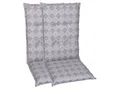 GO-DE TEXTIL Gartenauflage Raute (2er Set Mittellehner, Grau)
