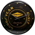 Nostalgic-Art Wanduhr, Schwarz, Gelb, Metall, Rund, 31x31x5 cm, Dekoration, Uhren, Wanduhren