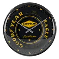 Nostalgic-Art Retro Wanduhr, Ø 31 cm, Goodyear – Wheel – Geschenk-Idee für Motor-Fans, Original Lizenzprodukt (OLP), Große Küchenuhr, Vintage Design, Reifen-Deko