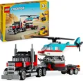 LEGO® Tieflader mit Hubschrauber (31146), LEGO Creator 3in1 Konstruktionsspielsteine, (270 St), Made in Europe