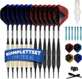 DartPro Dartscheibe elektronisch - für Profis -, (129 teiliges Set mit 12 Dartpfeilen und Zubehör ohne Dartscheibe), 12 Pfeile für E-Dartboard