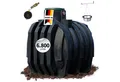 4rain Wasserreservoir MONO Retentionszisterne Plus 6800 Liter inkl. Tankabdeckung