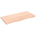 vidaXL Tischplatte, Schreibtischplatte mit Naturkante, Holztischplatte für Esstische Couchtische, Esstischplatte Couchtischplatte DIY Platte, Massivholz Eiche Unbehandelt
