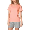 Merry Style Schlafanzug Damen Pyjama Zweiteiler Kurz aus Baumwolle Set MS10-177 bunt|grau M
