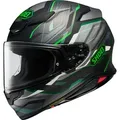 Shoei NXR 2 Capriccio Helm, schwarz-grün, Größe 2XS für Männer