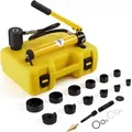 VEVOR Hydraulisches Lochstanzer-Set Knockout-Lochtreiber-Kit 10t, Handpumpe Stahl Lochwerkzeug mit 6 Stanzformen Stanzen 12,7, 19,05, 25,4, 31,75