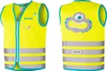 WOWOW Warnweste Wowow Sicherheitsweste Crazy Monster Jacket für Kinder Größe M gelb