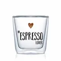 PPD Espresso Lover Doppelwandig Espressoglas Kaffeeglas Borosilikatglas 80 ml