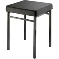 Badhocker, Schwarz, Textil, Metall, 36x47x34 cm, Made in Germany, Badaccessoires, Duschzubehör, Badhocker
