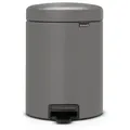Brabantia 126284 Mülleimer 5 L Rund Kunststoff Grau - Grau