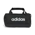 adidas Unisex Essentials Linear Duffel Bag Duffel Bag, Black/Black/White, XS