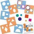 Schablonen Malen für Kinder, 8 Stück Set 15x15 cm Geometrische Figuren, Kinder Kreatives Zeichenschablonen, Kunststoff Wiederverwendbar Malschablone