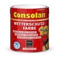 Consolan Wetterschutzfarbe 2,5 l Schwarz Deckend Außen Dauer Holzschutz
