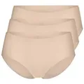 Yenita® Slip Nahtlose Hüftslips (3-St) aus Microfaser beige L