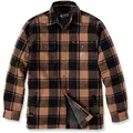 Carhartt Flannel Sherpa, Textiljacke - Schwarz/Hellbraun - L