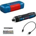 Akku-Schrauber Bosch GO 3,6 V mit 8-teiligen Bit-Set und Ladekabel