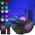 Sternenhimmel Projektor, UOUNE LED Sternenlicht Projektor mit Bluetooth Lautsprecher,Timer, Starry Stern Nachtlicht für Kinder,Erwachsene,Schwarz