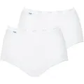 sloggi Maxislip Basic+ (2er Pack) perfekter Sitz, Baumwollmix, elastisch, weiche Nähte weiß 54