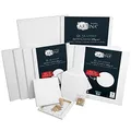 Artina FSC® Keilrahmen 12er Set Akademie 30x40, 20x20, 20x30, 30x30 & 40x60 cm – Leinwand Set Maltuch 100% Baumwolle, Leinwände 280 g/m² - Keilrahmenset Leinwand zum Bemalen Acryl-, Aquarell-, Ölfarbe