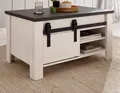 Couchtisch "Stove" weiß Pinie Wohnzimmer Tisch mit Stauraum 93 x 60